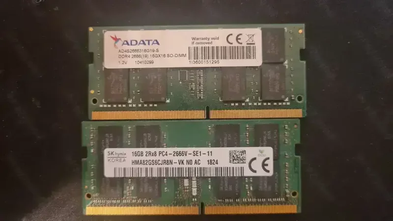 Vand  2x16GB - 32 GB RAM DRR4 pentru laptop - Dezmembrez Acer Helios